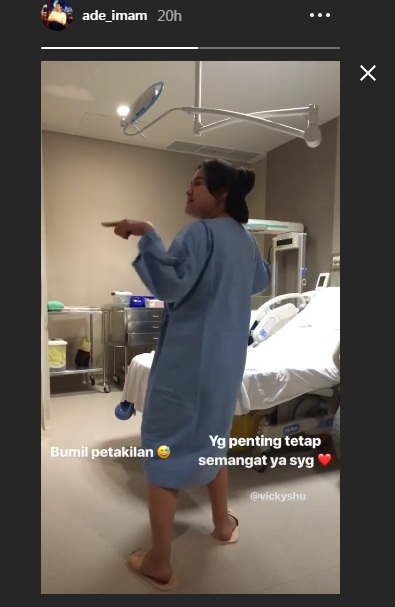 Vicky Shu Berjoget Untuk Meredakan Kontraksi