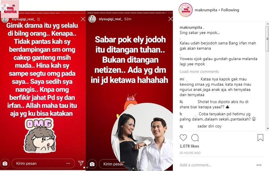 Ely Sugigi Ngaku Sedih Saat Kisah Cintanya dengan Kekasih Dinilai Gimmick