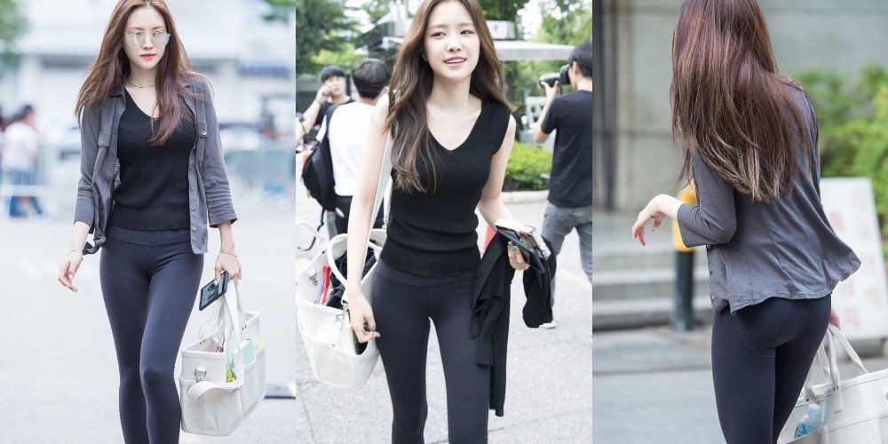 Cantiknya Na Eun A Pink Pakai Legging