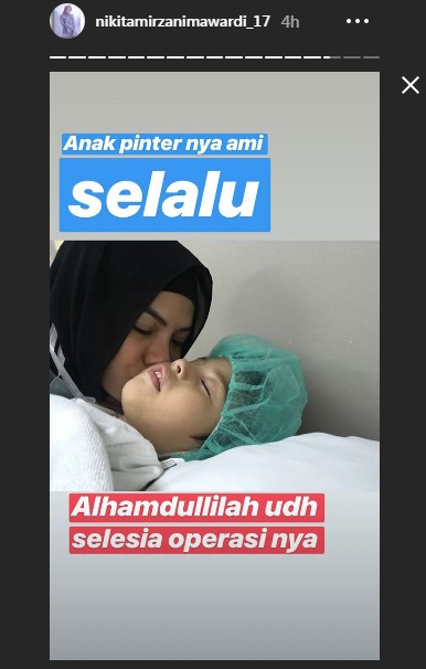 Ucapan Syukur Nikita Mirzani Pasca Kaki Anaknya Dioperasi