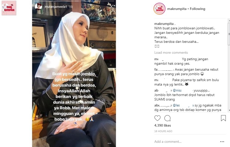 Mulan Jameela Beri Nasihat Untuk Para Jomblo
