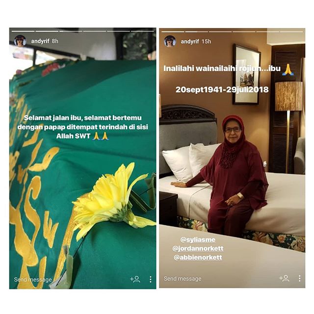 Ibunda andy rif meninggal dunia