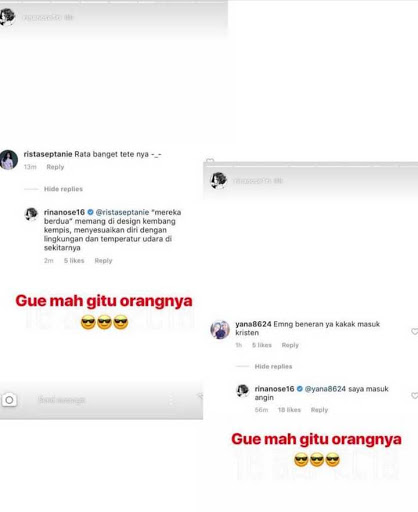 Rina Nose Alami Body Shaming