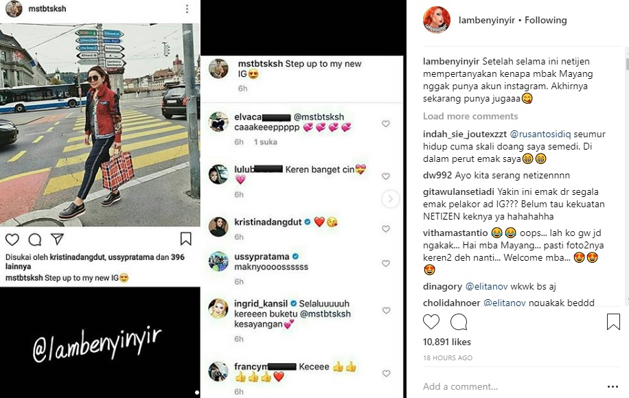 Mayangsari Instagram baru