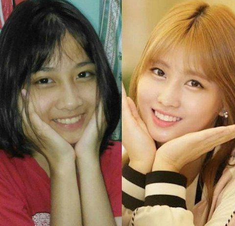 Mutiara Azzahra JKT48 dan Momo Twice Mirip