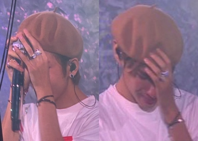 V BTS Menangis Saat Konser di Paris