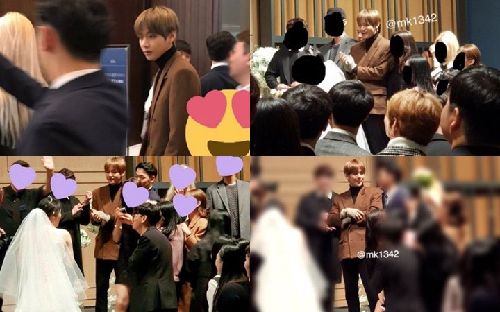 Gantengnya V BTS di Pernikahan Temannya