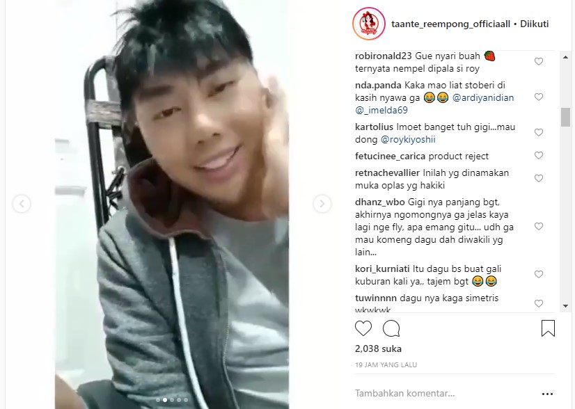 Roy Kiyoshi Kembali Disinggung Soal Dagu Lancip