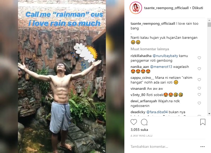 Randy Pangalila Pamer Perut Six Pack