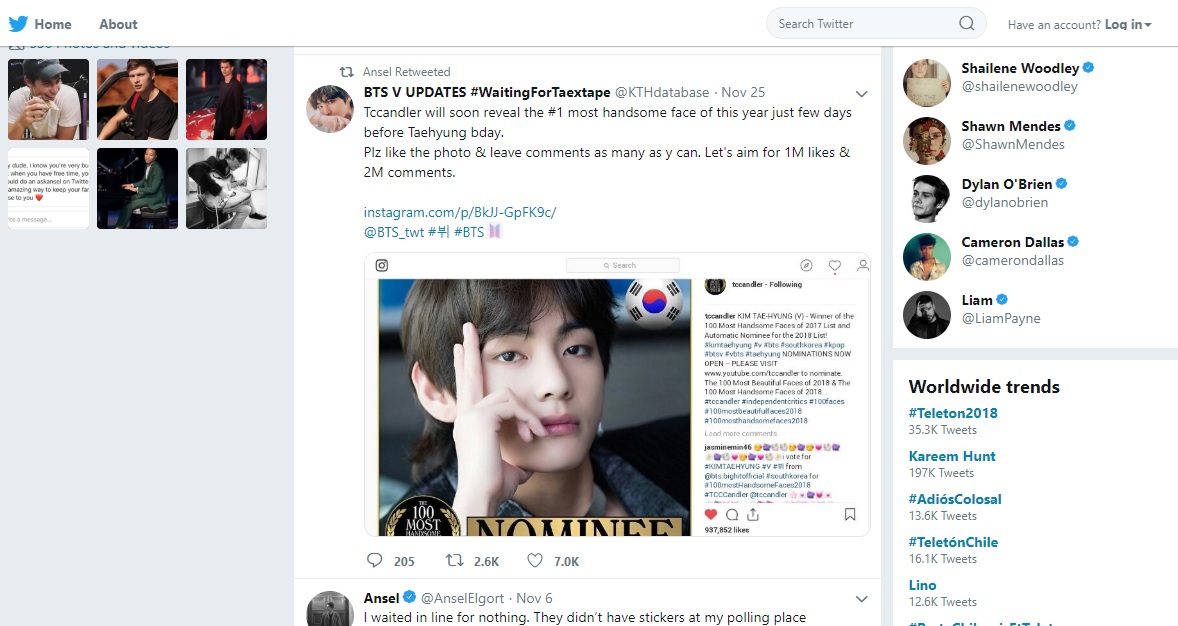 Twitter Ansel Elgort