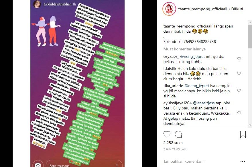 Hilda Vitria Tanggapi Foto Jadul Bareng Kriss Hatta