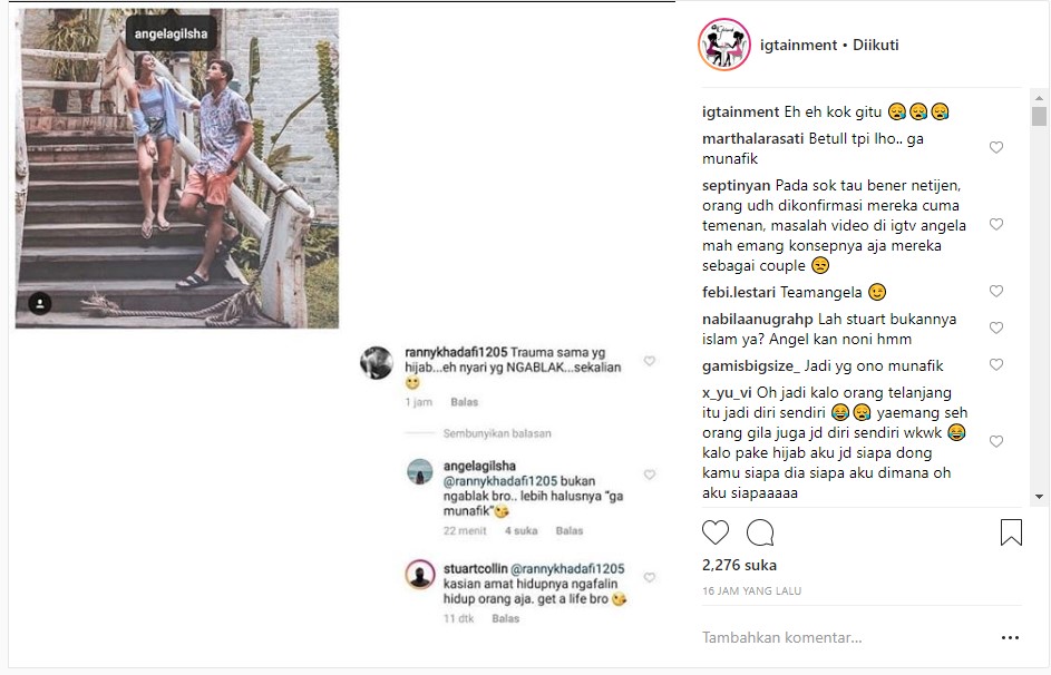 Stuart Collin Beri Reaksi Tak Terduga Saat Angela Gilsha Dibully
