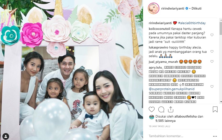 Perayaan Ulang Tahun Putri Ririn Dwi Ariyanti Malah Bikin Warganet Salah Fokus