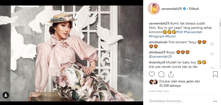 Sarwendah Lakukan Maternity Shoot Tuai Decak Kagum