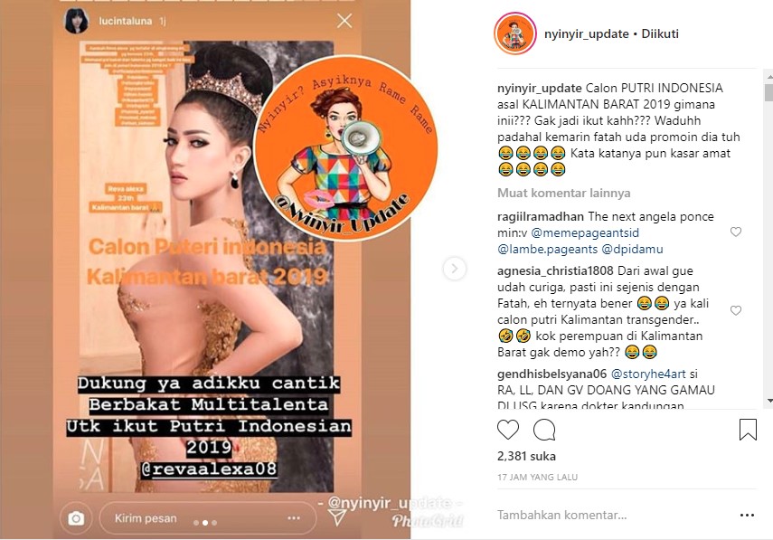 Reva Alexa Ingin Jadi Puteri Indonesia