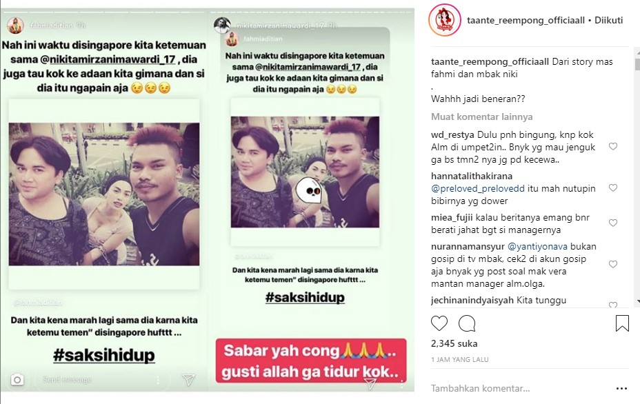 Nikita Mirzani Ikut Angkat Bicara Soal Mak Vera