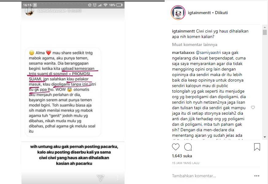 Salmafina Sunan Bersyukur Tak Pernah Posting Foto Bareng Pacar