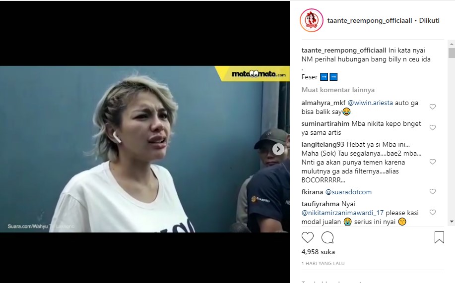 Nikita Mirzani Buka Suara Soal Kandasnya Hubungan Billy dan Hilda Vitria