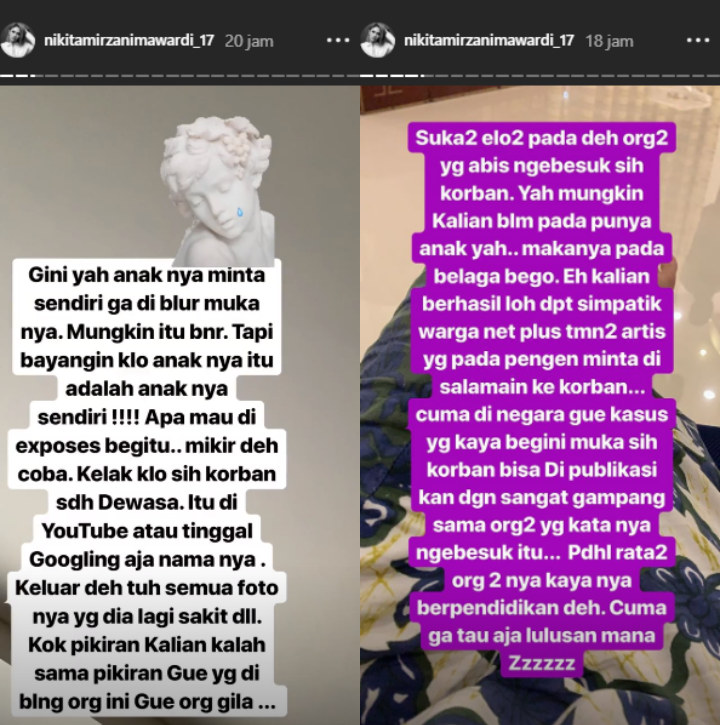 Instagram Story Nikita Mirzani