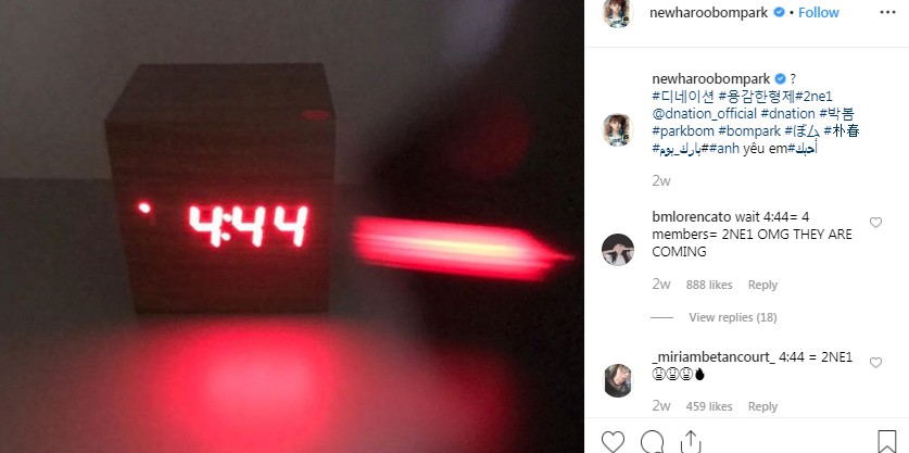 Park Bom kode comeback