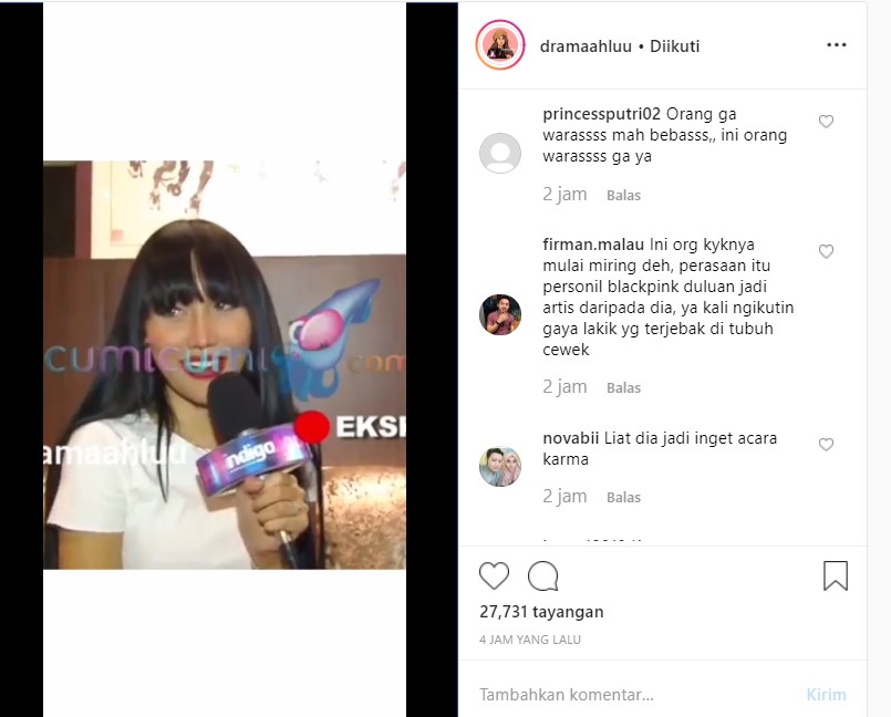 Lucinta Luna Sebut Jennie Black Pink \'Terinspirasi\' dari Dirinya