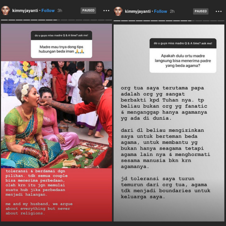 Instagram Story Kimmy Jayanti