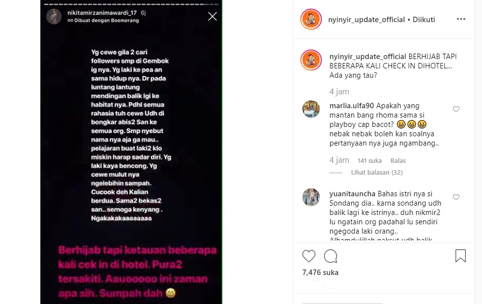 Usai Sindir Pria Bau Mulut, Nikita Mirzani \'Senggol\' Wanita Berhijab Doyan Check-In Bikin Gregetan