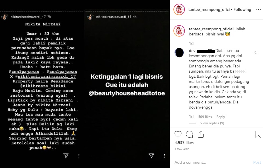 Nikita Mirzani Lantang Beber ‘Tambang’ Kekayaan Mulai dari Bisnis Batu Bara Hingga Baju Muslim