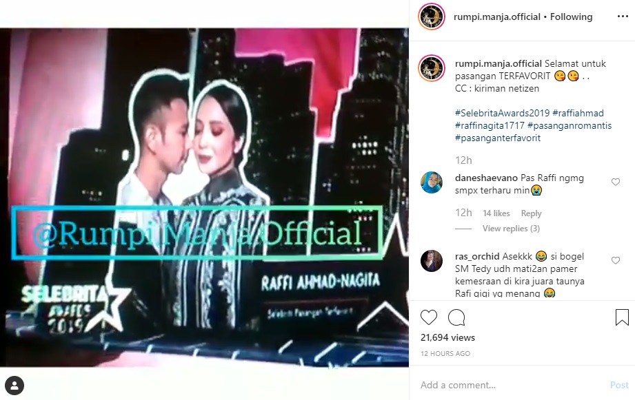 rAFFI nAGITA pASANGAN tERFAVORIT