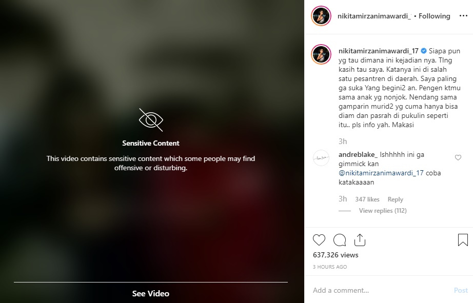 Disebut ‘Ratu’ Nyinyir, Nikita Mirzani Buktikan Punya Hati Lembut Usai Bagikan Video Kekerasan