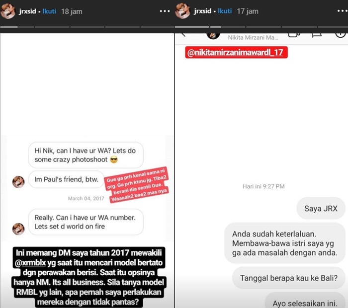 Nikita Ternyata Pamer Bukti Chat Lawas Soal Ajakan Pemotretan, Jerinx SID Beri Sindiran Menohok