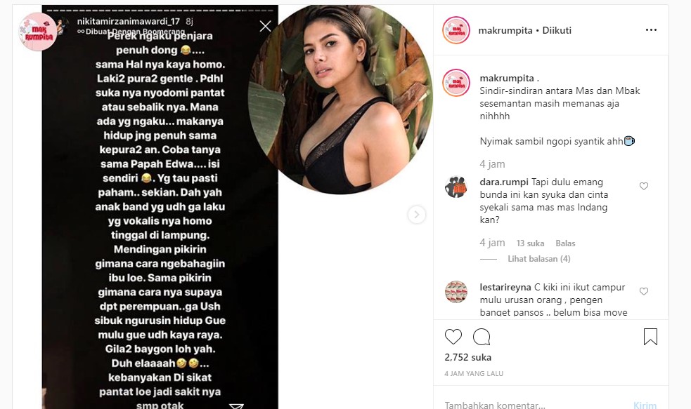 Nikita Mirzani \'Serang\' Tanpa Ampun Kiki The Potter\'s, Dukungan Malah Menggema