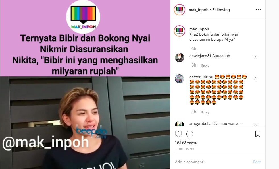 Nikita Mirzani Asuransikan Bibir \'Penghasil\' Miliaran Rupiah Malah Diingatkan Soal Dosa