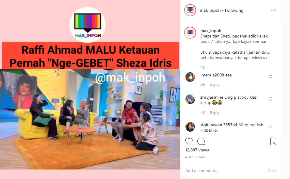 Terkuak Lagi, Raffi Ahmad Ternyata Pernah Dekati Sheza Idris Hingga Simpan Kenangan Ini