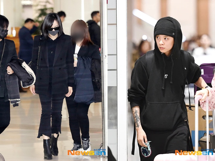 Berduka, Victoria dan Amber f(x) Tiba di Korea Dengan Busana Serba Hitam Serta Wajah Sendu