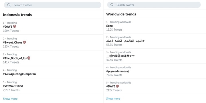 DAY6 trending Twitter