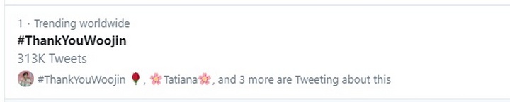 Trending tagar Woojin
