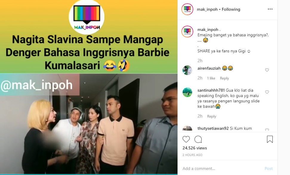 Barbie Kumalasari Kembali Unjuk Kemampuan Bahasa Inggris, Nagita Slavina Beri Respons Mengejutkan