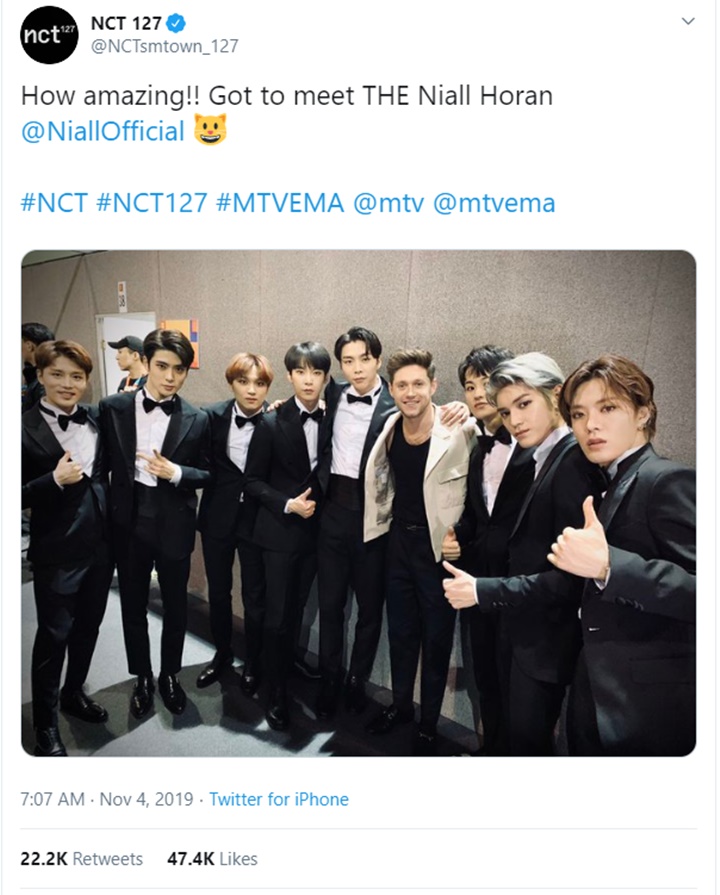 NCT 127 dan Niall Horan