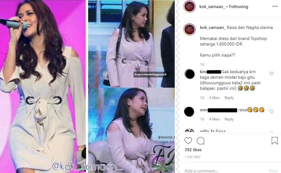 Jarang Dibandingkan, Mencuat Foto Raisa dan Nagita Slavina Pakai Baju Samaan Tuai Respon Begini