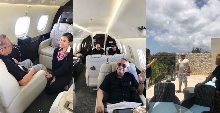 Ayah Maia Estianty Liburan Naik Jet Pribadi