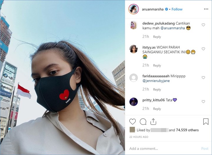 marsha aruan disebut mirip dengan jennie blackpink