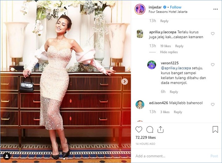 komentar warganet di potret jessica iskandar