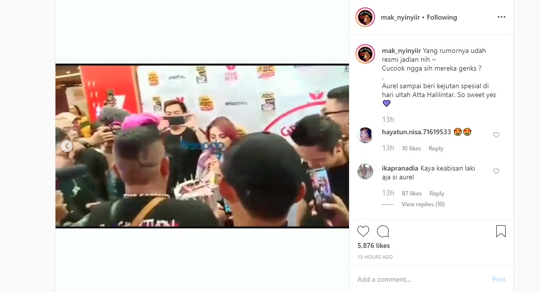 Aurel Hermansyah Diduga Jadian dengan Atta Halilintar Usai Beri Kejutan Manis Malah Disindir Gimik