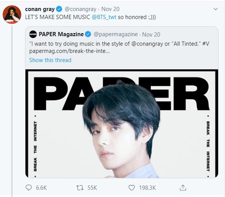 Conan Gray dan Wolftyla Bilang Ingin Kolaborasi Bareng V BTS, Fans Dibuat Tidak Sabar