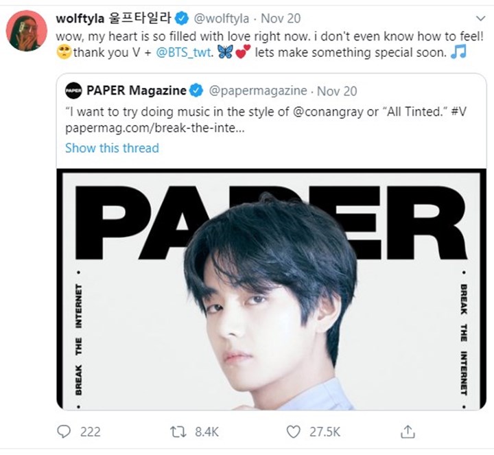 Conan Gray dan Wolftyla Bilang Ingin Kolaborasi Bareng V BTS, Fans Dibuat Tidak Sabar