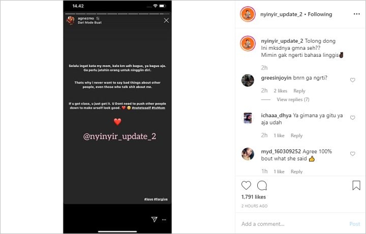  Agnez Mo Unggah Pesan Bijak Sang Bunda Usai Ramai Kontroversi Tak Nasionalis