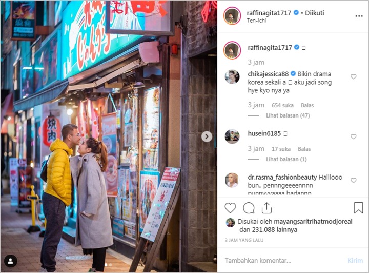 Raffi Ahmad dan Nagita Slavina Pamer Foto Mesra, Komentar Chika Jessica Bikin Salah Fokus