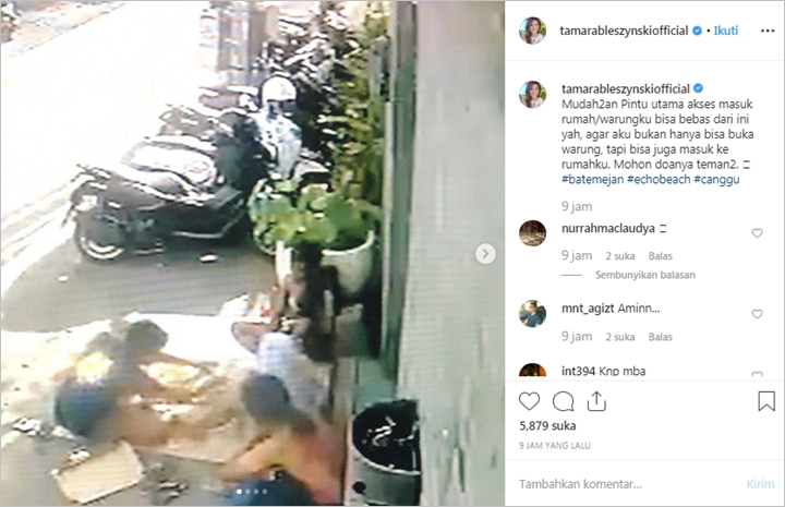 Tamara Bleszynski Ungkap Rumah Disatroni Segerombolan Orang Tak Dikenal, Curhat Tak Bisa Buka Warung