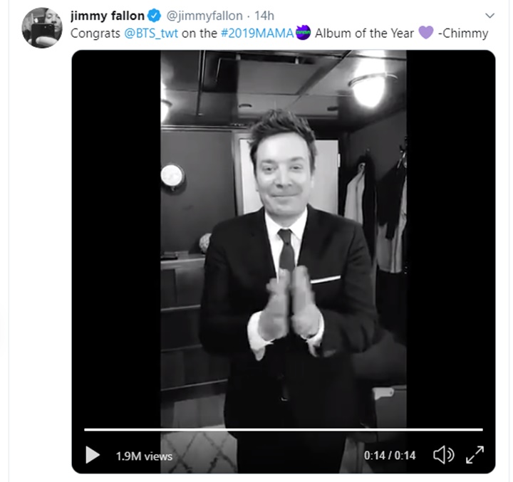 Jimmy Fallon beri ucapan untuk BTS